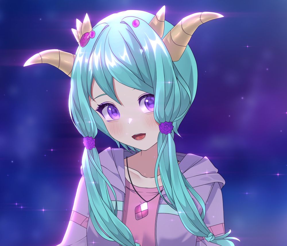 Orchid with a shocked expression on her face