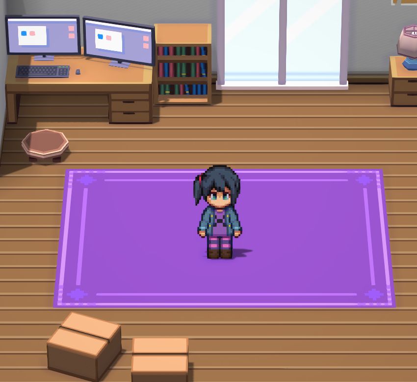 A screenshot of Second Dreamer showing off a third party member with black hair and a side ponytail.