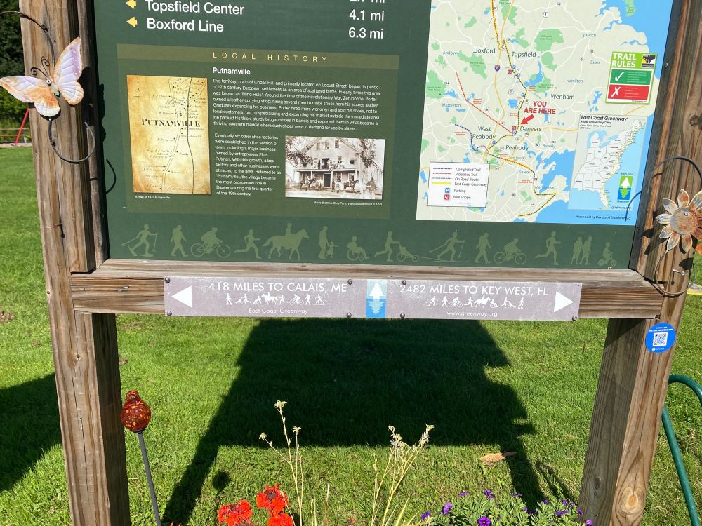 418 miles to Calais, Maine, which is the goal in 6 weeks