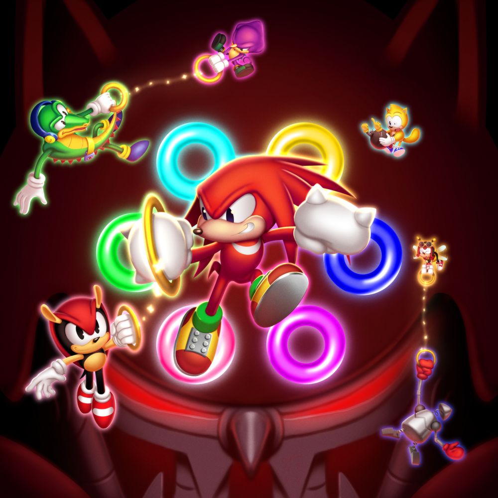 Illustration of knuckles chaotix 