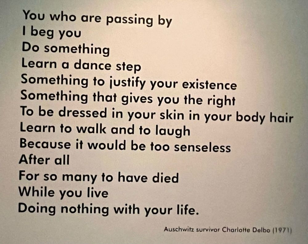 Auschwitz survivor's quote.