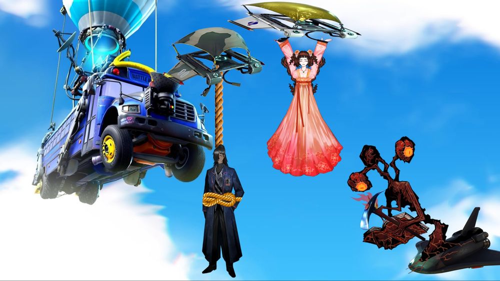 They are playing Fortnite in real life.