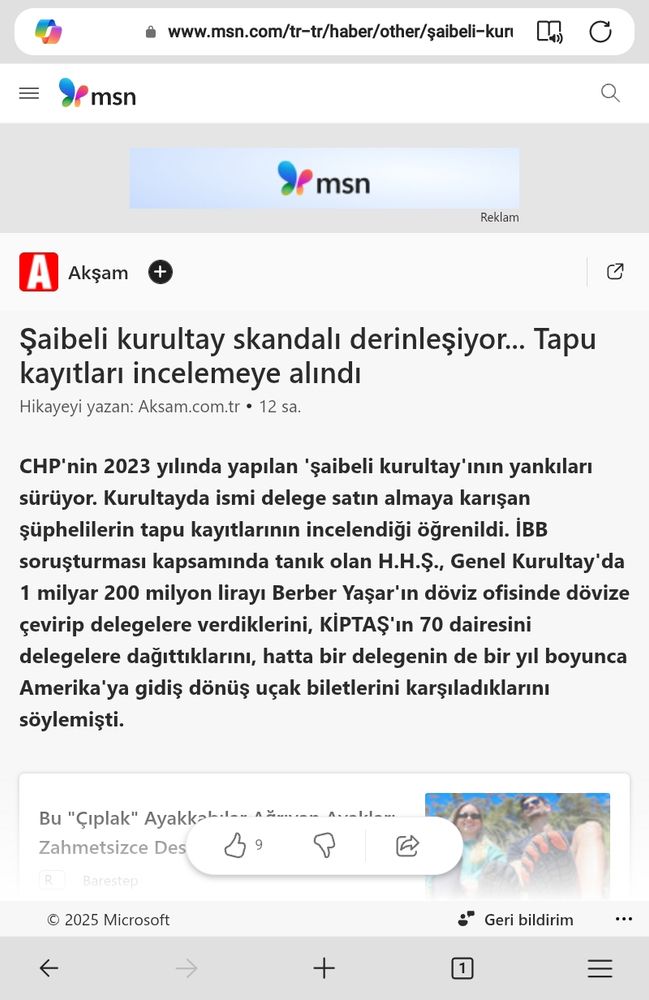 "Sabah" "Akşam" "Vatan" satıldı diye espri vardı hani işte o espriyi Akşam okudum 