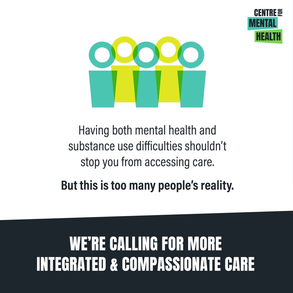Having both mental health and substance use difficulties shouldn’t stop you from accessing care. But this is too many people’s reality. We’re calling for more integrated & compassionate care.