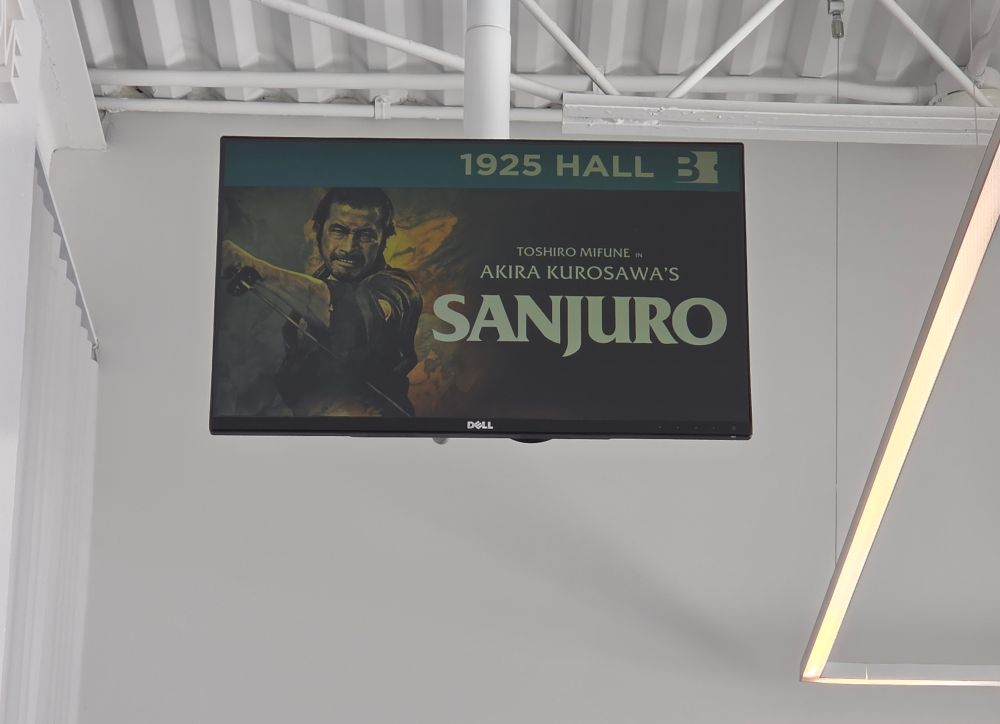 SANJURO logo on a screen at the Belcourt in Nashville