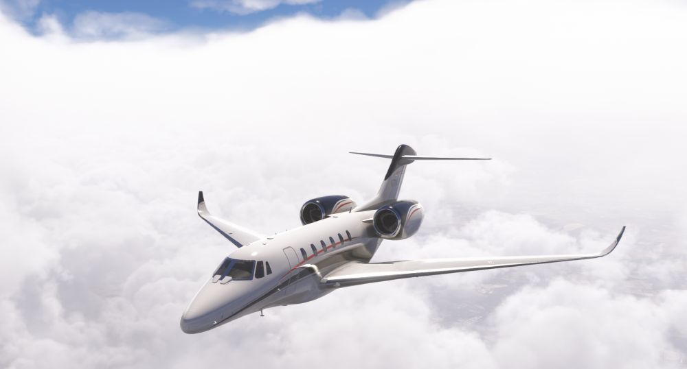 Screenshot of the Cessna Citation X made by FlightFX for Microsoft Flight Simulator