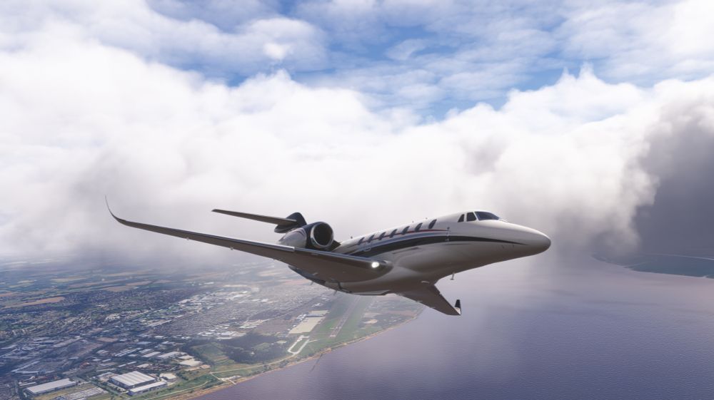 Screenshot of the Cessna Citation X made by FlightFX for Microsoft Flight Simulator