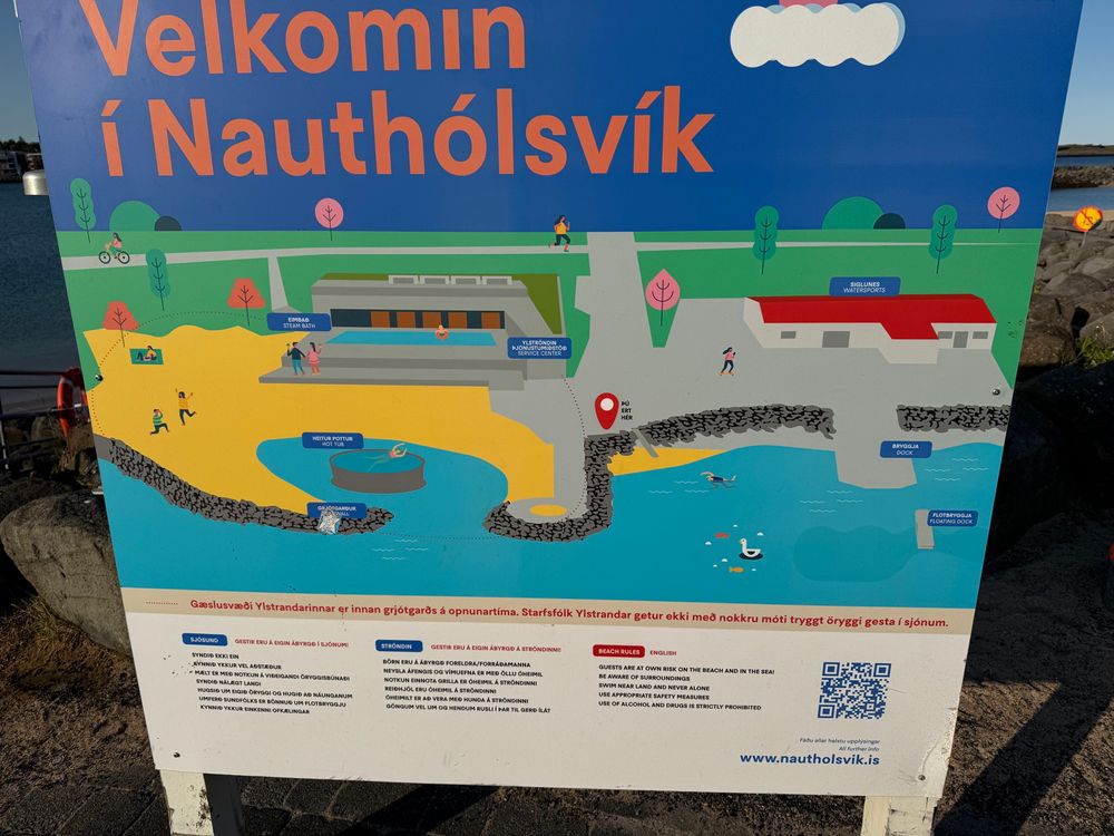 A map of the geothermal beach 