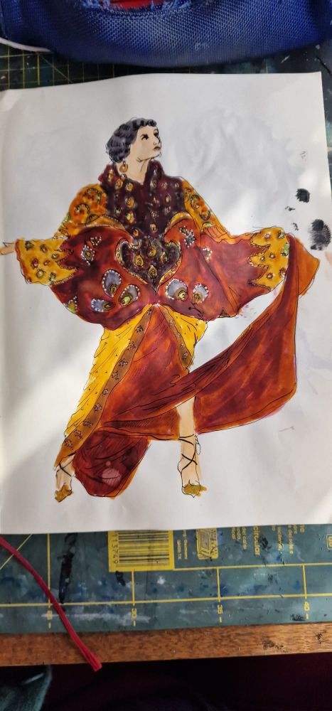 Lady in ink and marker