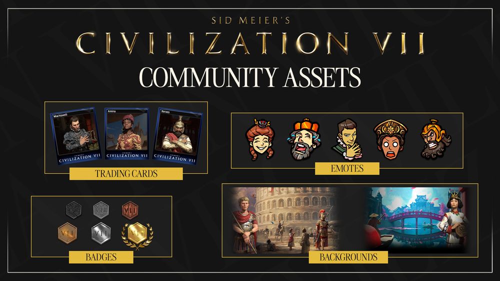 Community Assets available on Steam for Civilization VII