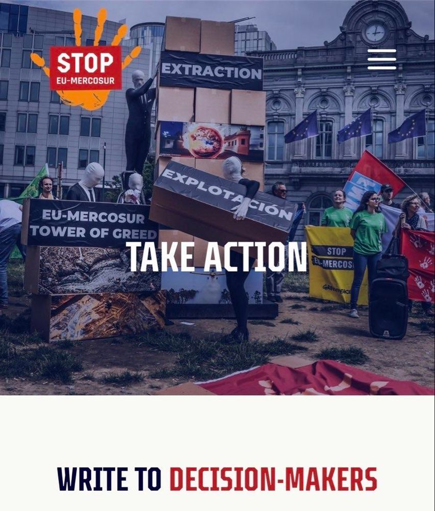 ⛔ STOP EU-MERCOSUR 🌍🔥
➡️ https://StopEUMercosur.org ✊🏽
📢 Take Action (EN/ES/FR/DE/...):
👉 https://StopEUMercosur.org/take-action

#StopEUMercosur #StopUEMercosur #StopUEMercosul #StopToxicTrade⁩