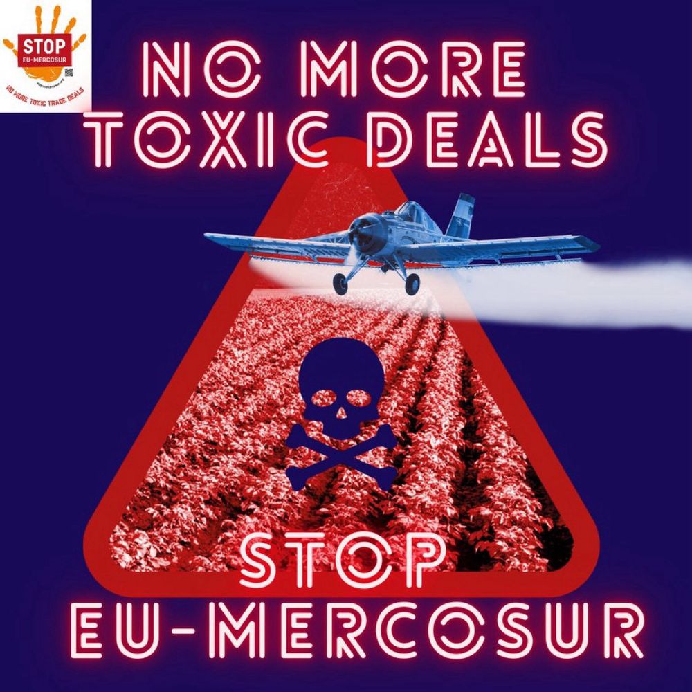 STOP EU-MERCOSUR !  https://StopEUMercosur.org The EU-Mercosur trade deal must be stopped NOW !  https://europeantradejustice.org/eu-mercosur-nov2024  #StopEUMercosur #StopUEMercosur 
