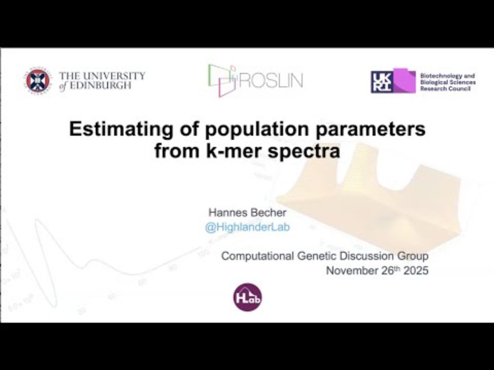Hannes Becher: Assembly-free estimation of population parameters using k-mer spectra