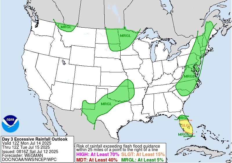 Day 3 Excessive Rainfall Outlook issued by WPC 