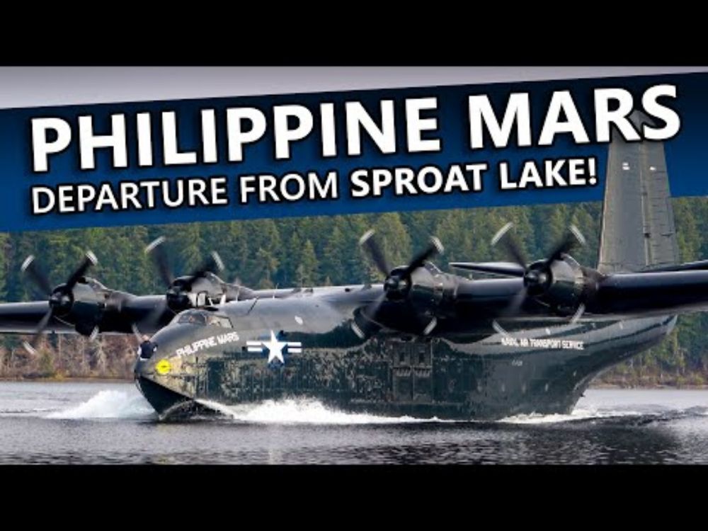 PHILIPPINE MARS UP CLOSE on Sproat Lake! Startup, Taxi, and Flypast (4K)