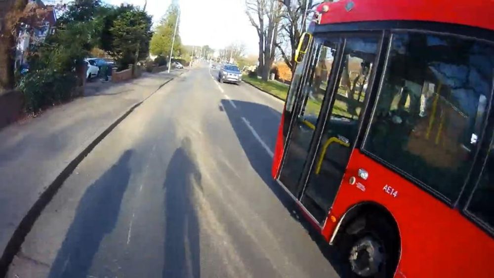 Near Miss of the Day 925: Bus driver almost causes collision overtaking cyclists