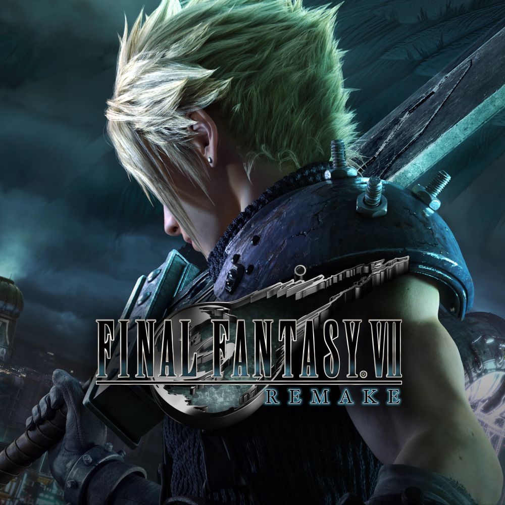 Final fantasy 7 remake icon with Cloud Strife 