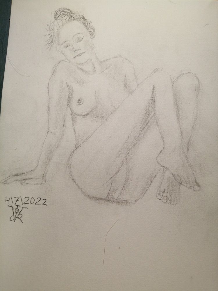 Drawing of a nude woman 