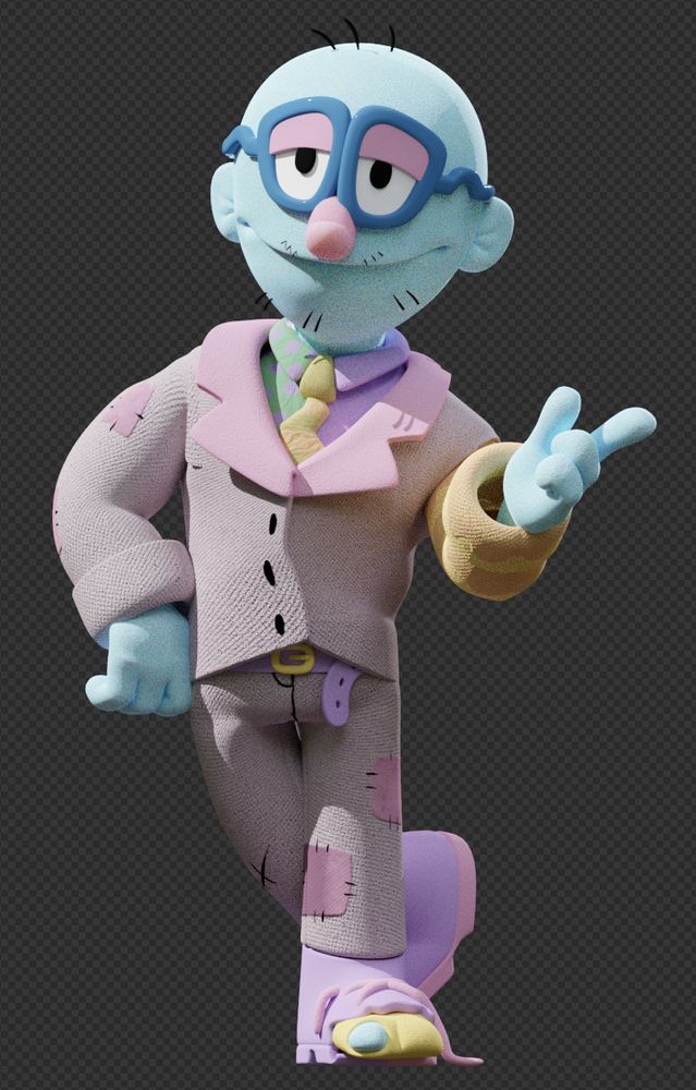 A 3d render of Shaun in Blender, modeled and textured by Coolio_Art