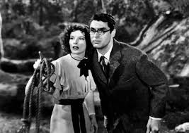 Kathleen Hepburn and Cary Grant in Bringing Up Baby