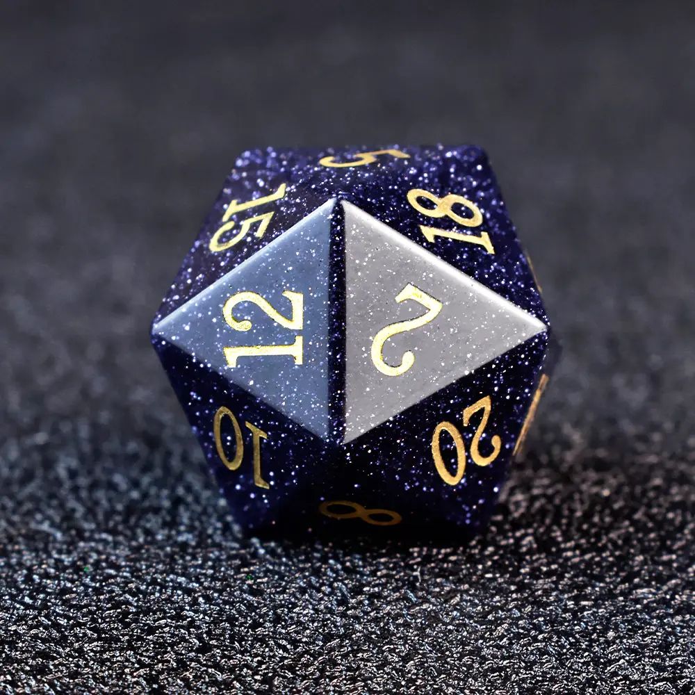 Let the starlit Blue Goldstone dice roll bright,
And bring your campaign stars of light.✨