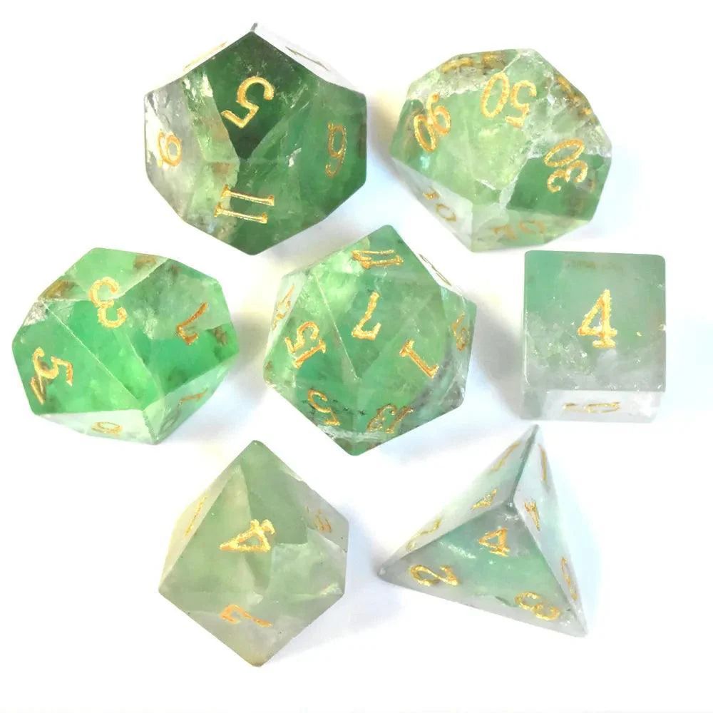 The Green Fluorite Gemstone Dice look fresh and bright, with their own natural patterns.
But they’re really fragile — you shouldn’t throw them hard or toss them on hard surfaces, and definitely shouldn’t get them wet.
Even though they’re kinda “delicate,” people still love them because of their special beauty.