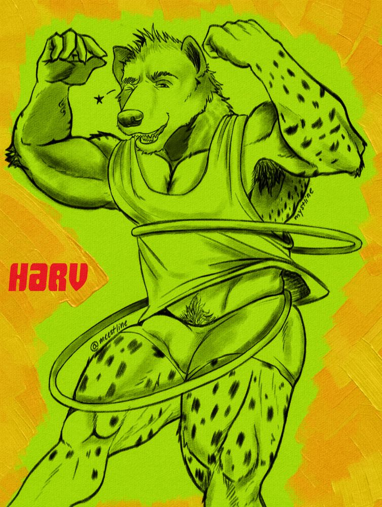 anthro hyena hoolah hooping provocatively
