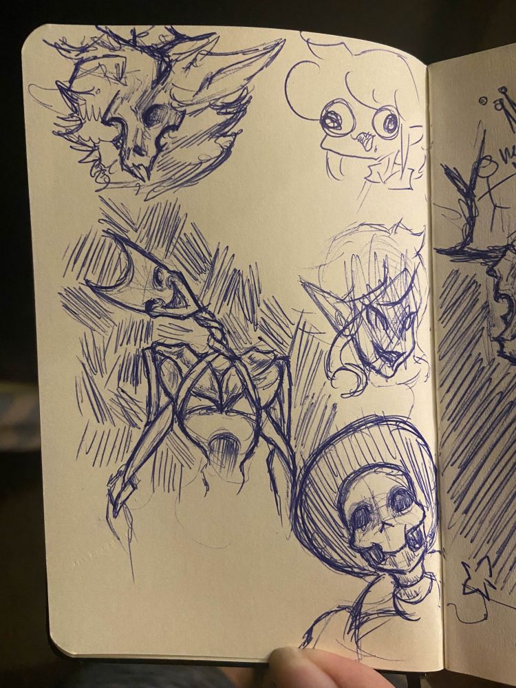 Wendigo, Monster art, destiny 2 character, silly goober, traditional art, Pen