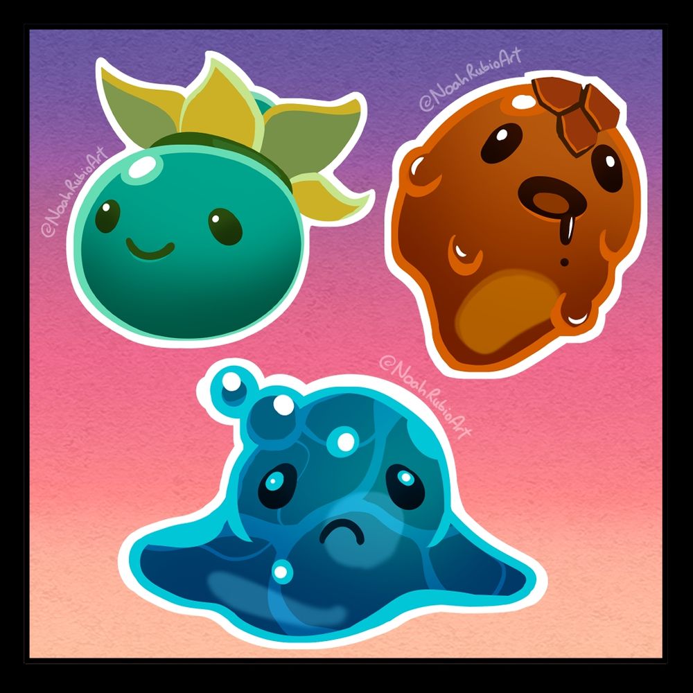 Slime planta, slime miel y slime agua