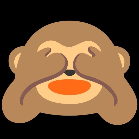 Gros emoji d'un singe se cachant les yeux...