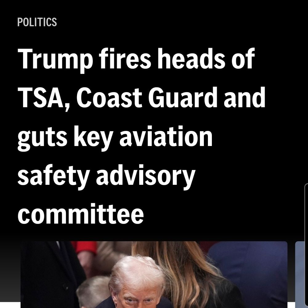 Headline from AP on Trump gutting aviation safety commiter