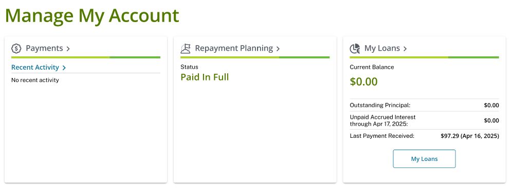 Student loans paid off 