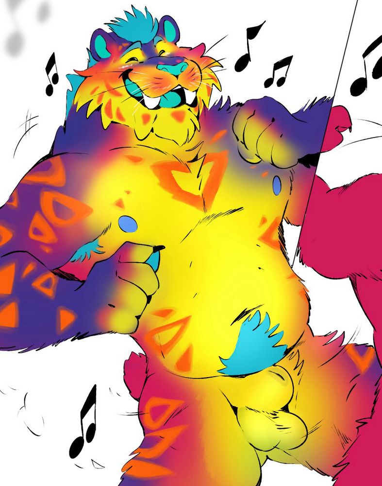 Prism dancing naked
art by @supertuler.art