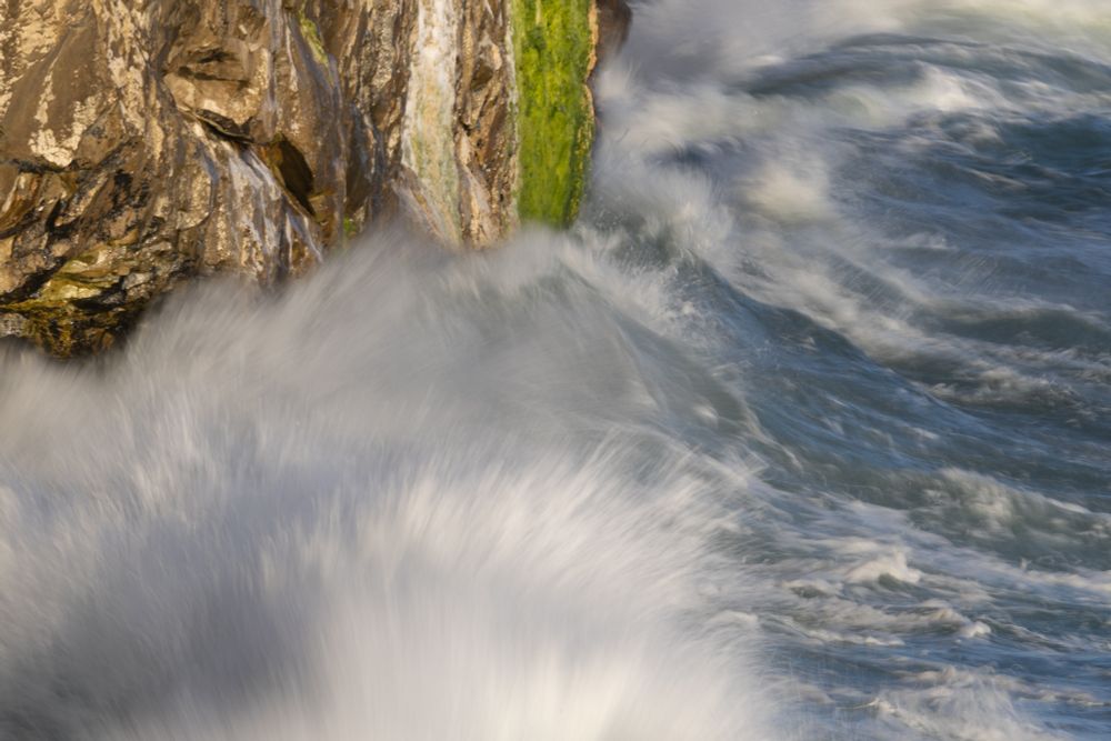Slower exposure showing the full force of the water
