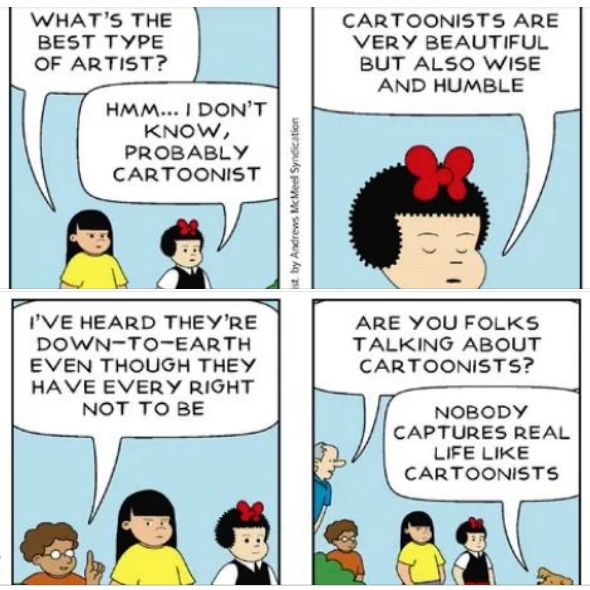 NANCY by Olivia Jaimes, where Nancy says Cartoonist is the best type of artist