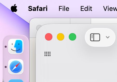 a macOS Tahoe window on top of another window. The first window has a larger corner radius than the one behind it. 