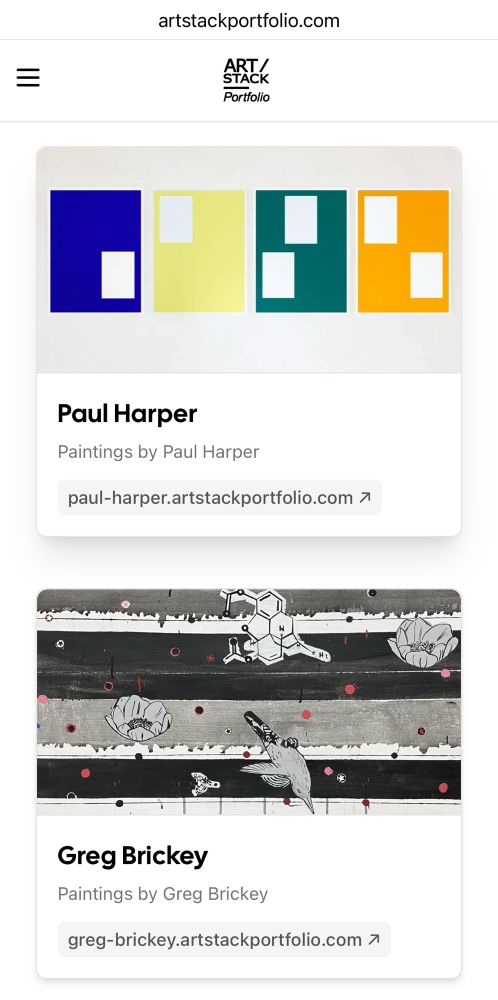 ArtStackPortfolio is a curated, digital viewing space for artists, curators & collectors.