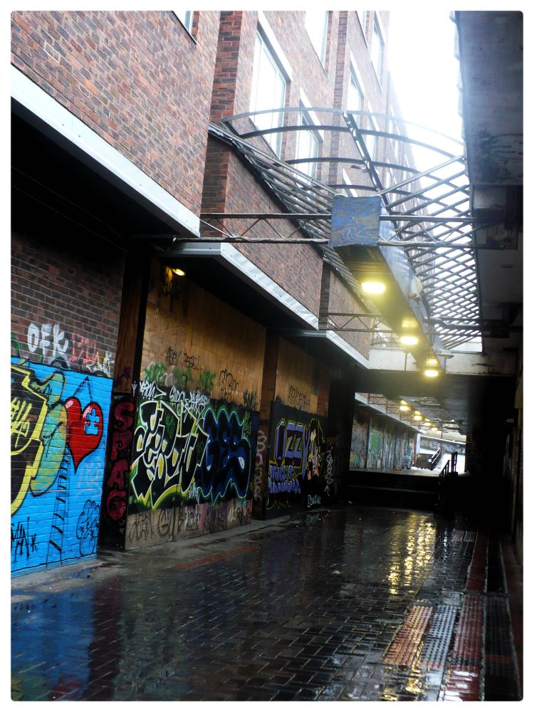 Despite the sun, rain, and streetlights... shadows find refuge in forgotten allies and passageways 