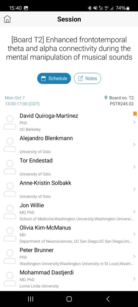 description of poster session