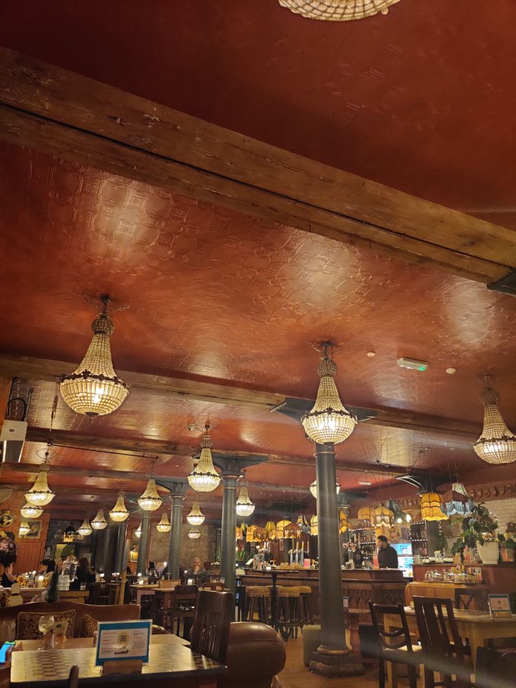 Inside of one of the buildings in Royal William Yard, a bar & restaurant 