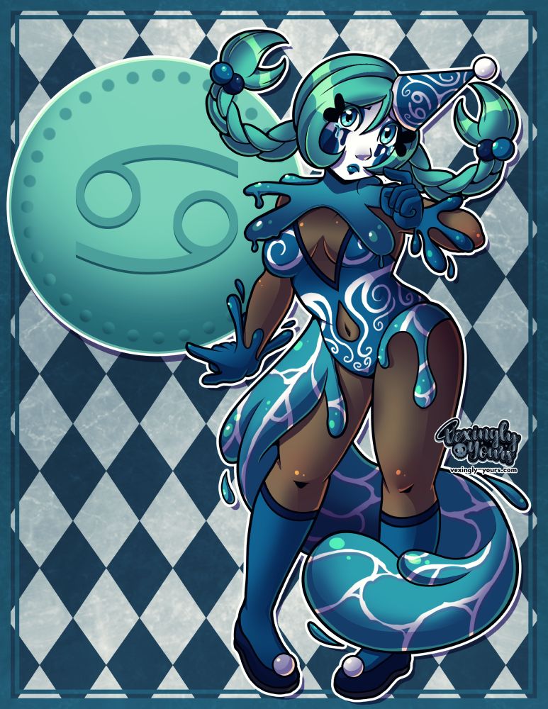 Clown based on the Cancer zodiac sign