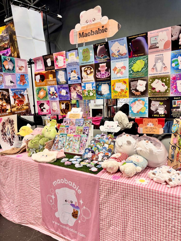 Photo of my artist alley table