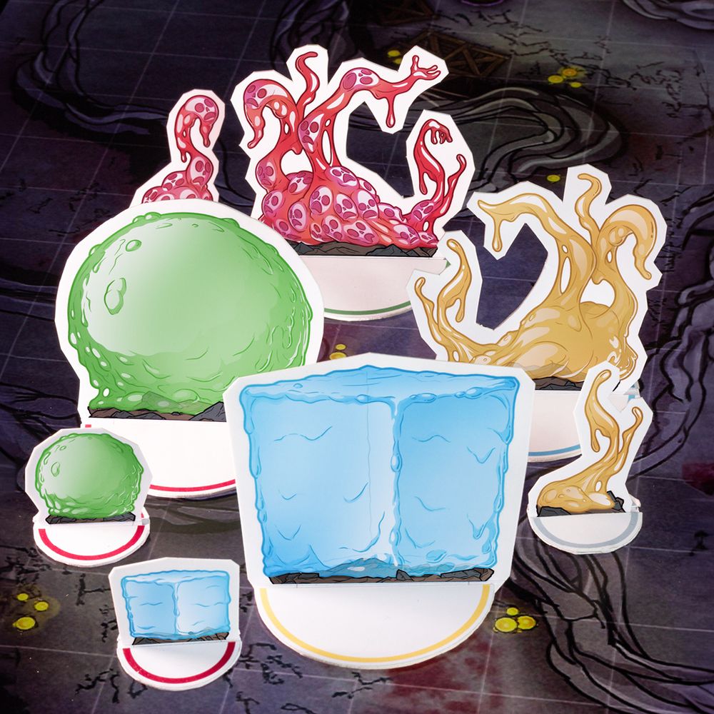 Paper miniatures of a group of different oozes