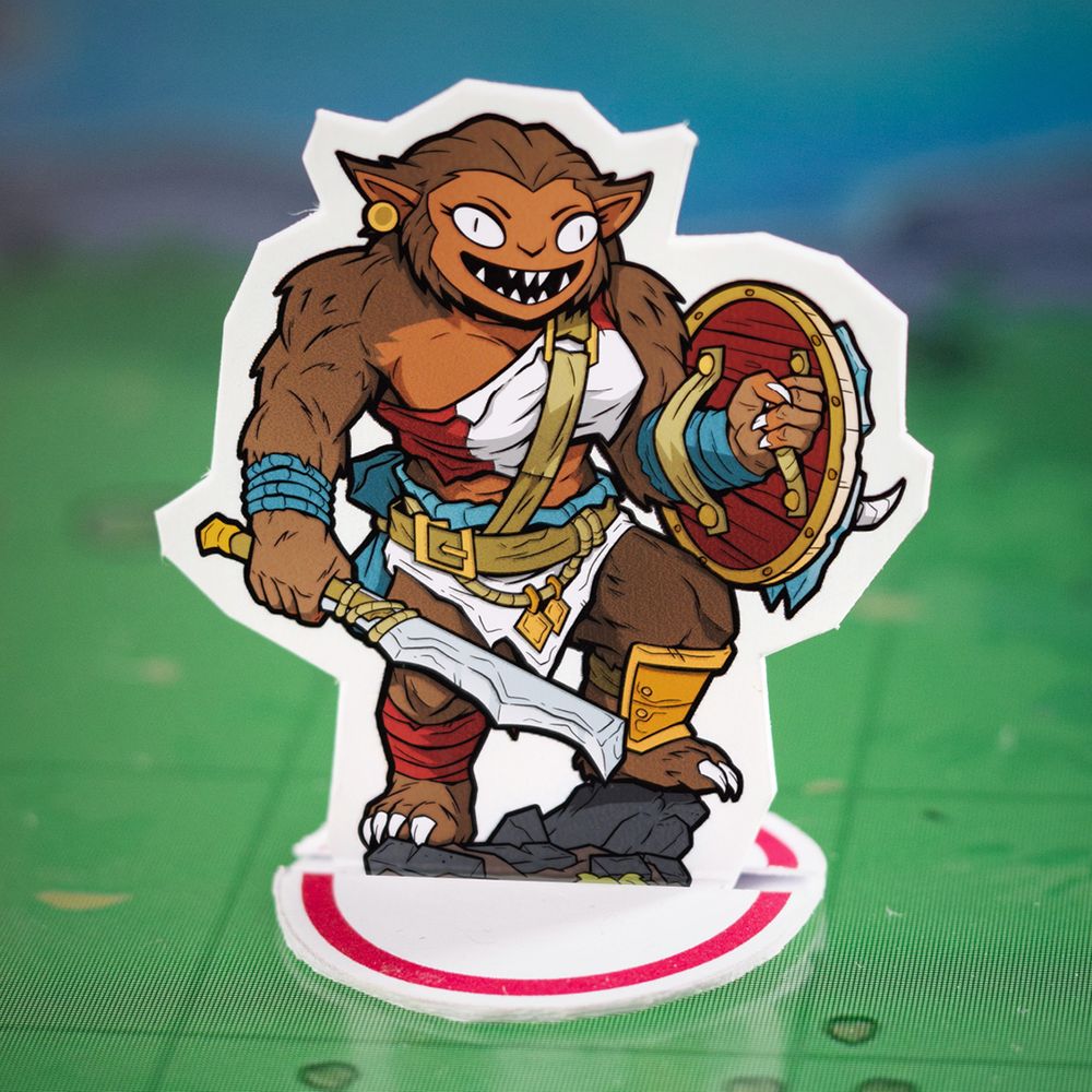 Paper miniature of a female bugbear