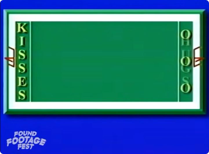 same field, but "XXX" has been replaced by "KISSES" and "OOO" is fading away, being replaced by "HUGS"