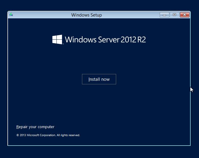 Windows Server 2012 R2 installer