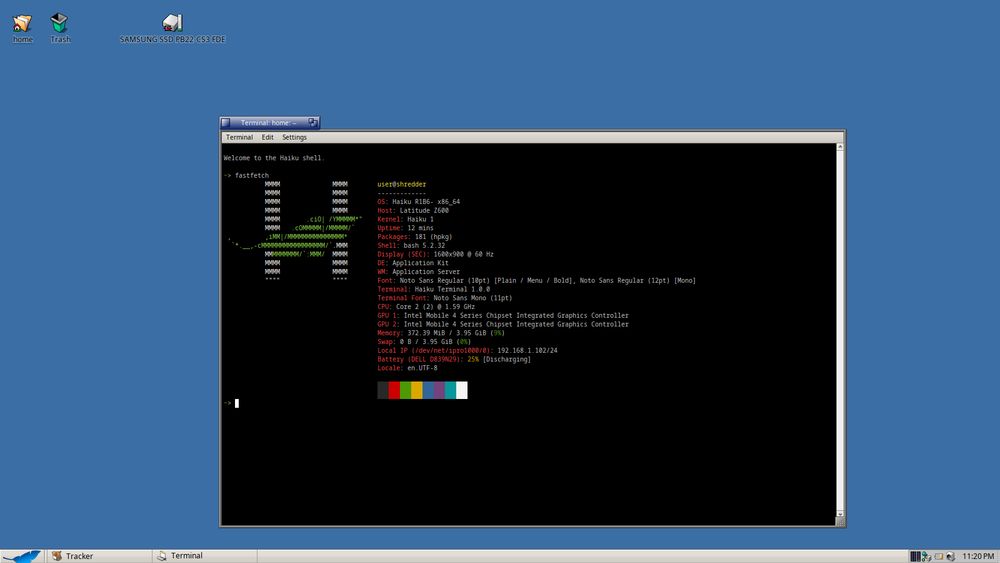 haiku os on a dell latitude z600
