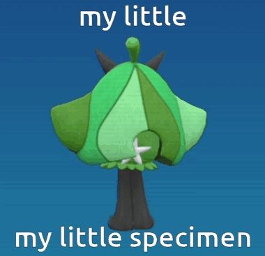 a picture of a green monster with the words my little my little specimen below it