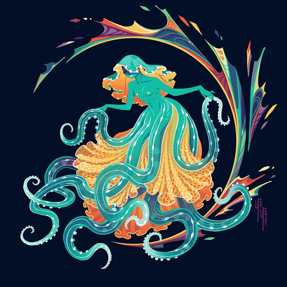 Based on glass octopus 