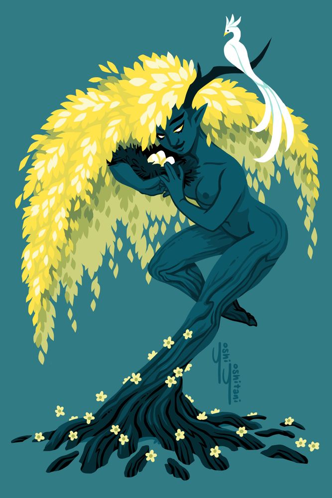 Dryad with bird nest by Yoshi Yoshitani